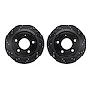 8002-54187 Drilled/Slotted Brake Rotors [Black], 2004-2006 Ford/Lincoln/Mercury/Mazda, Position: Rear - image 1