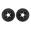8002-54199 Drilled/Slotted Brake Rotors [Black], 2005-2008 Ford/Lincoln/Mercury/Mazda, Position: Rear - image 1
