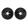 8002-54200 Drilled/Slotted Brake Rotors [Black], 2013-2020 Ford/Lincoln/Mercury/Mazda, Position: Rear - image 1