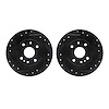8002-54202 Drilled/Slotted Brake Rotors [Black], 1990-2003 Ford/Lincoln/Mercury/Mazda, Position: Rear - image 1