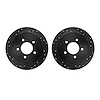 8002-54204 Drilled/Slotted Brake Rotors [Black], 1997-2004 Ford/Lincoln/Mercury/Mazda, Position: Rear - image 1