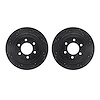 8002-54206 Drilled/Slotted Brake Rotors [Black], 2007-2017 Ford/Lincoln/Mercury/Mazda, Position: Rear - image 1