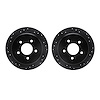8002-54208 Drilled/Slotted Brake Rotors [Black], 1995-2002 Ford/Lincoln/Mercury/Mazda, Position: Rear - image 1