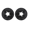8002-54209 Drilled/Slotted Brake Rotors [Black], 2002-2010 Ford/Lincoln/Mercury/Mazda, Position: Rear - image 1