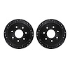 8002-54214 Drilled/Slotted Brake Rotors [Black], 1997-2004 Ford/Lincoln/Mercury/Mazda, Position: Rear - image 1