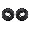 8002-54215 Drilled/Slotted Brake Rotors [Black], 2004-2011 Ford/Lincoln/Mercury/Mazda, Position: Rear - image 1