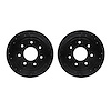 8002-54216 Drilled/Slotted Brake Rotors [Black], 2004-2011 Ford/Lincoln/Mercury/Mazda, Position: Rear - image 1