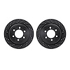 8002-54217 Drilled/Slotted Brake Rotors [Black], 2012-2020 Ford/Lincoln/Mercury/Mazda, Position: Rear - image 1