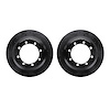 8002-54222 Drilled/Slotted Brake Rotors [Black], 1999-2004 Ford/Lincoln/Mercury/Mazda, Position: Rear - image 1