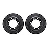 8002-54223 Drilled/Slotted Brake Rotors [Black], 2005-2012 Ford/Lincoln/Mercury/Mazda, Position: Rear - image 1