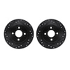 8002-54228 Drilled/Slotted Brake Rotors [Black], 2002-2004 Ford/Lincoln/Mercury/Mazda, Position: Rear - image 1