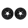8002-54229 Drilled/Slotted Brake Rotors [Black], 2012-2018 Ford/Lincoln/Mercury/Mazda, Position: Rear - image 1
