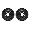 8002-54230 Drilled/Slotted Brake Rotors [Black], Fits Select Ford/Lincoln/Mercury/Mazda, Position: Rear - image 1