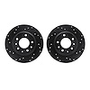 8002-54232 Drilled/Slotted Brake Rotors [Black], 1998-2015 Ford/Lincoln/Mercury/Mazda, Position: Rear - image 1