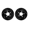 8002-54234 Drilled/Slotted Brake Rotors [Black], 1975-1980 Ford/Lincoln/Mercury/Mazda, Position: Rear - image 1