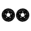 8002-54238 Drilled/Slotted Brake Rotors [Black], 1994-2004 Ford/Lincoln/Mercury/Mazda, Position: Rear - image 1
