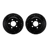8002-54239 Drilled/Slotted Brake Rotors [Black], 1994-2004 Ford/Lincoln/Mercury/Mazda, Position: Rear - image 1