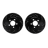 8002-54240 Drilled/Slotted Brake Rotors [Black], 2005-2014 Ford/Lincoln/Mercury/Mazda, Position: Rear - image 1