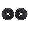 8002-54241 Drilled/Slotted Brake Rotors [Black], 2013-2014 Ford/Lincoln/Mercury/Mazda, Position: Rear - image 1
