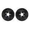 8002-54242 Drilled/Slotted Brake Rotors [Black], Fits Select Ford/Lincoln/Mercury/Mazda, Position: Rear - image 1