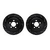 8002-54243 Drilled/Slotted Brake Rotors [Black], Fits Select Ford/Lincoln/Mercury/Mazda, Position: Rear - image 1