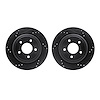 8002-54244 Drilled/Slotted Brake Rotors [Black], 2010-2011 Ford/Lincoln/Mercury/Mazda, Position: Rear - image 1