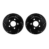 8002-54246 Drilled/Slotted Brake Rotors [Black], 1990-1992 Ford/Lincoln/Mercury/Mazda, Position: Rear - image 1
