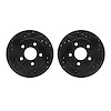 8002-54248 Drilled/Slotted Brake Rotors [Black], 1993-1998 Ford/Lincoln/Mercury/Mazda, Position: Rear - image 1