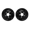 8002-54249 Drilled/Slotted Brake Rotors [Black], 2000-2006 Multiple Makes/Models, Position: Rear - image 1