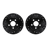 8002-54250 Drilled/Slotted Brake Rotors [Black], Fits Select Ford/Lincoln/Mercury/Mazda, Position: Rear - image 1