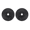 8002-55002 Drilled/Slotted Brake Rotors [Black], 1984-1987 Ford/Lincoln/Mercury/Mazda, Position: Front - image 1