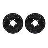 8002-55006 Drilled/Slotted Brake Rotors [Black], 2003-2005 Ford/Lincoln/Mercury/Mazda, Position: Rear - image 1