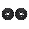 8002-55008 Drilled/Slotted Brake Rotors [Black], 2013-2016 Ford/Lincoln/Mercury/Mazda, Position: Rear - image 1