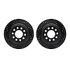 8002-55009 Drilled/Slotted Brake Rotors [Black], 2003-2011 Ford/Lincoln/Mercury/Mazda, Position: Rear - image 1