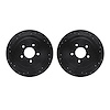 8002-55010 Drilled/Slotted Brake Rotors [Black], 2003-2011 Ford/Lincoln/Mercury/Mazda, Position: Rear - image 1