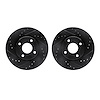 8002-56001 Drilled/Slotted Brake Rotors [Black], 1998-2002 Ford/Lincoln/Mercury/Mazda, Position: Front - image 1