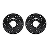 8002-56002 Drilled/Slotted Brake Rotors [Black], 1963-1986 Multiple Makes/Models, Position: Front