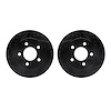 8002-56006 Drilled/Slotted Brake Rotors [Black], 1991-1994 Ford/Lincoln/Mercury/Mazda, Position: Front - image 1