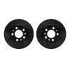 8002-56007 Drilled/Slotted Brake Rotors [Black], 1995-1997 Ford/Lincoln/Mercury/Mazda, Position: Front - image 1