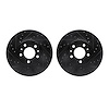 8002-56008 Drilled/Slotted Brake Rotors [Black], 1998-2002 Ford/Lincoln/Mercury/Mazda, Position: Front - image 1