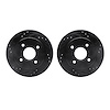 8002-56013 Drilled/Slotted Brake Rotors [Black], 1995-2002 Ford/Lincoln/Mercury/Mazda, Position: Rear - image 1