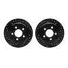8002-56014 Drilled/Slotted Brake Rotors [Black], 1991-1995 Ford/Lincoln/Mercury/Mazda, Position: Rear - image 1