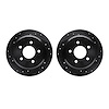 8002-56015 Drilled/Slotted Brake Rotors [Black], 1996-2002 Ford/Lincoln/Mercury/Mazda, Position: Rear - image 1