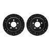 8002-56016 Drilled/Slotted Brake Rotors [Black], 2003-2011 Ford/Lincoln/Mercury/Mazda, Position: Rear - image 1