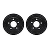 8002-56017 Drilled/Slotted Brake Rotors [Black], 1975-1979 Ford/Lincoln/Mercury/Mazda, Position: Rear - image 1