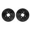 8002-58003 Drilled/Slotted Brake Rotors [Black], 1987-1990 Acura/Honda, Position: Front - image 1