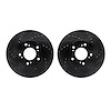 8002-58004 Drilled/Slotted Brake Rotors [Black], 1993-1995 Acura/Honda, Position: Front - image 1