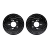 8002-58007 Drilled/Slotted Brake Rotors [Black], 1991-1996 Acura/Honda, Position: Front - image 1