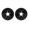 8002-58011 Drilled/Slotted Brake Rotors [Black], 1999-2004 Acura/Honda, Position: Front - image 1