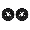 8002-58013 Drilled/Slotted Brake Rotors [Black], 2014-2020 Acura/Honda, Position: Front - image 1
